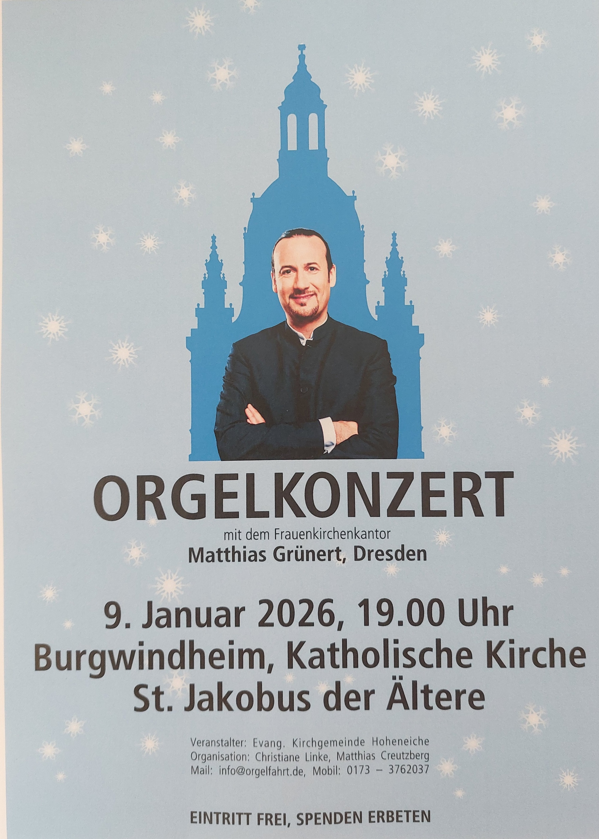 Orgelkonzert am 9.1.2026