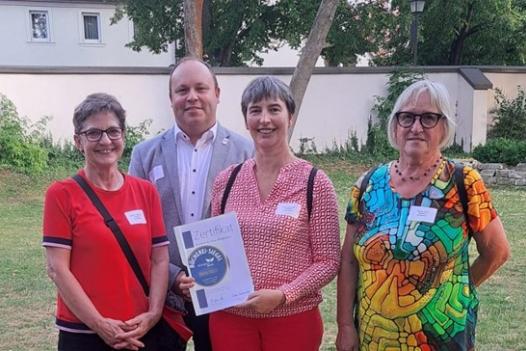 v. l. Christine Pfahlmann, 2. Bürgermeister Heiko Panzer, Karin Schneider, Monika Raab