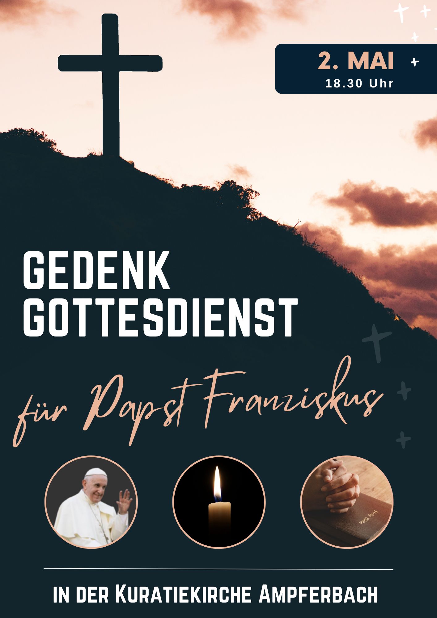 Werbung Gedenkgottesdienst Papst