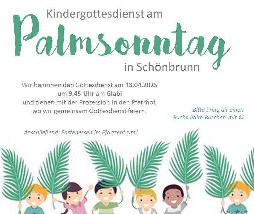 Werbung Palmsonntag 2025