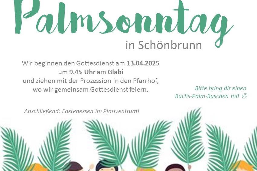 Werbung Palmsonntag 2025